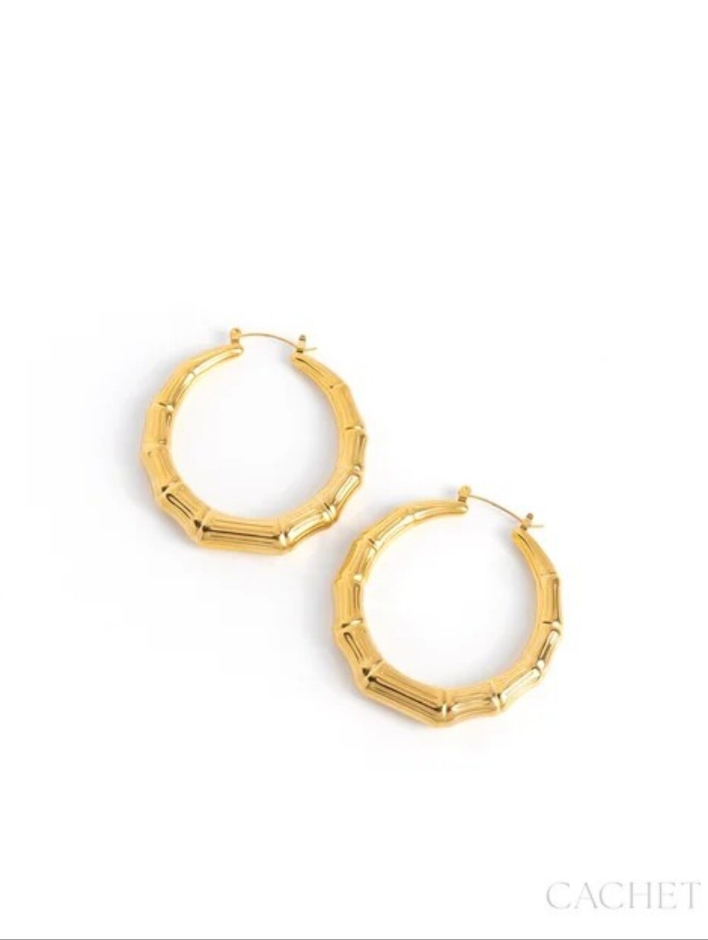 Gold Hoop Earrings - Classic Women's Jewelry18 Gold Plated